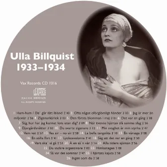 Den Kompletta Ulla Billquist 1933-1934 by Ulla Billquist