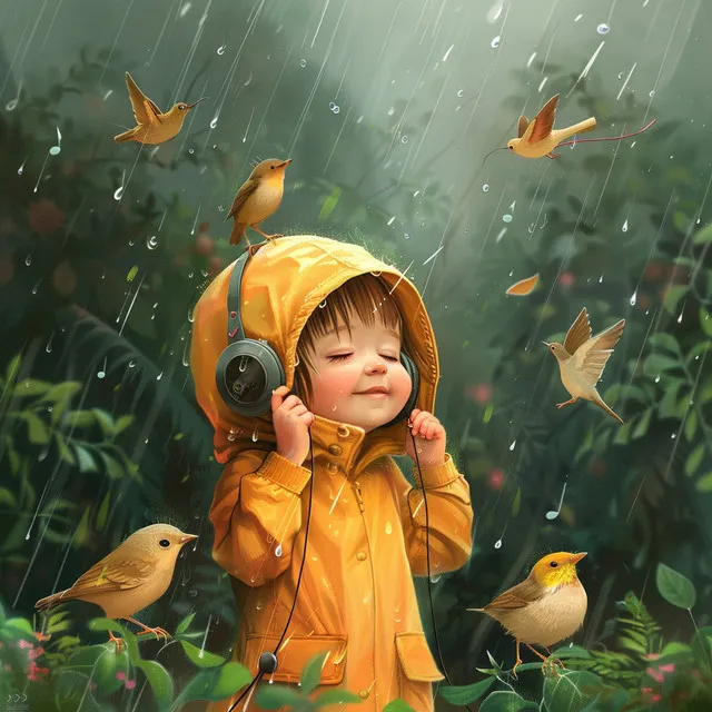 Binaural Baby’s Rain: Birds and Nature Melodies - 80 88 Hz