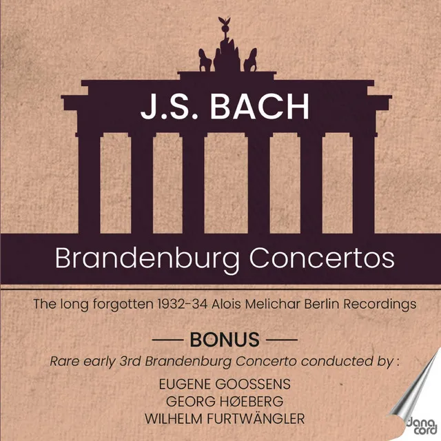 Brandenburg Concerto No. 3 in G Major, BWV 1048: II.