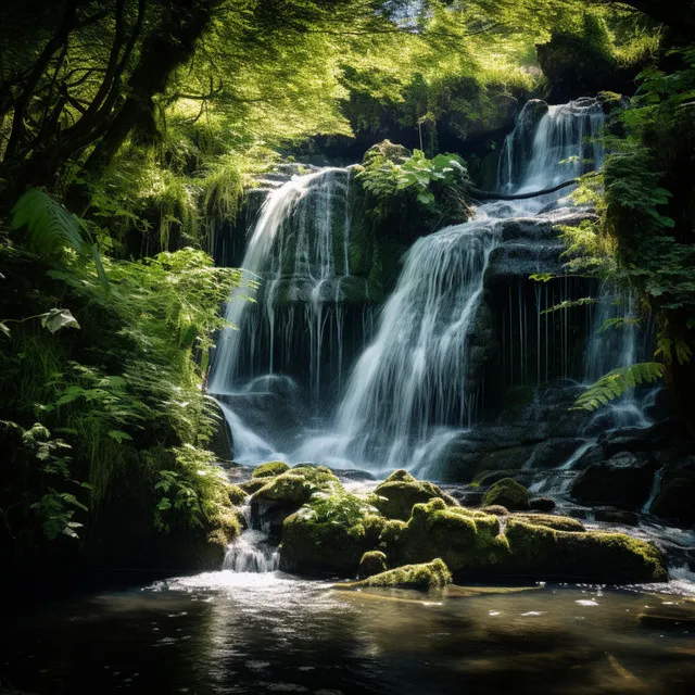 Chirping Birds by the Majestic Waterfall