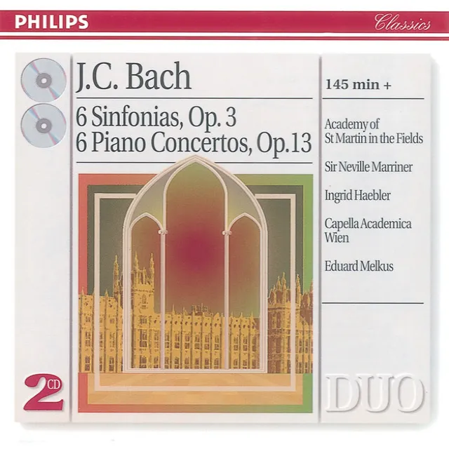 Bach, J.C.: 6 Sinfonias Op.3/6; Piano Concertos Op.13