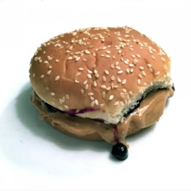 Peanut Butter Jelly On A Hamburger Bun