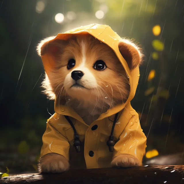 Melodías De Un Paseo Bajo La Lluvia: Rítmos Relajantes Para Perros