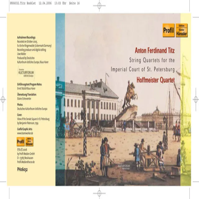 Titz: String Quartets for the Imperial Court of St. Petersburg