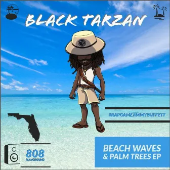 Beach Waves & Palm Trees by Black Tarzan