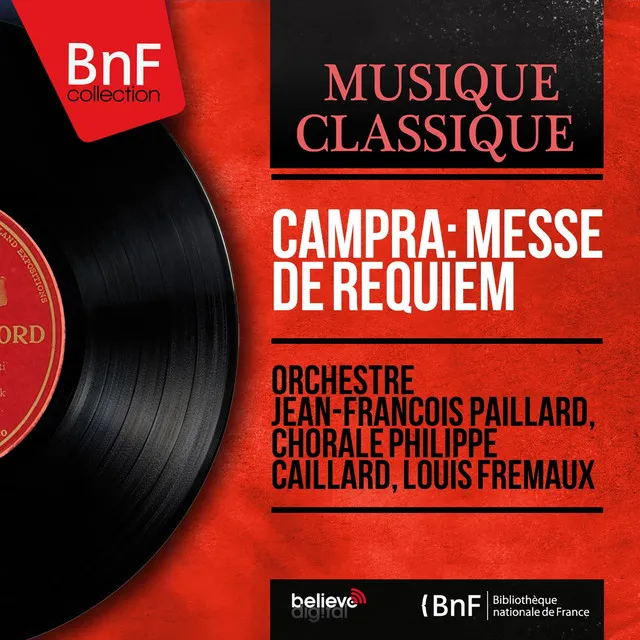 Campra: Messe de requiem (Mono Version)