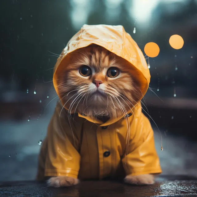 Serenidad En El Salón Con Gotas De Lluvia