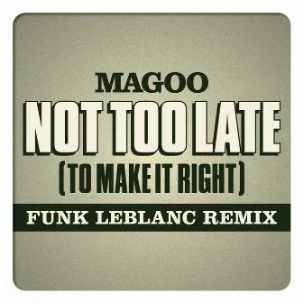 Not Too Late (To Make It Right) [Funk Leblanc Remix] [feat. Magoo] by Funk LeBlanc