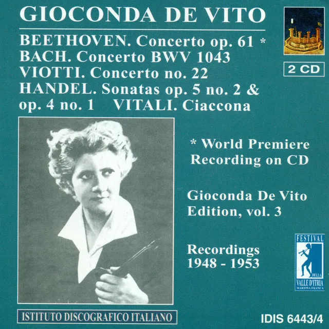 Beethoven, L. Van: Violin Concerto, Op. 61 / Viotti, G.B.: Violin Concerto No. 22 (Gioconda De Vito Edition, Vol. 3) (1948-1953)