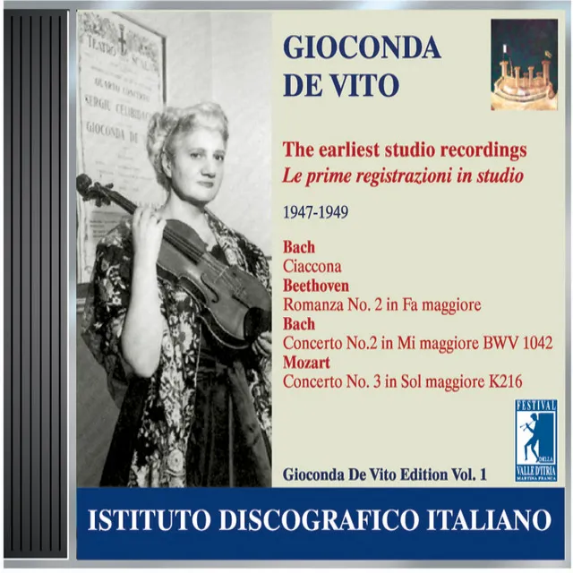 De Vito, Gioconda: Earliest Studio Recordings (1947-1949)