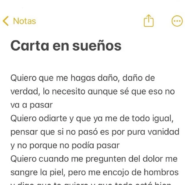 Carta en sueños