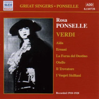 Ponselle, Rosa: Rosa Ponselle Sings Verdi (1918-1928) by Rosa Ponselle