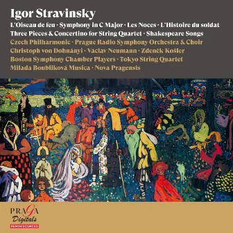 Igor Stravinsky: The Firebird, Symphony in C Major, The Wedding, L'Histoire du soldat, Three Pieces & Concertino for String Quartet, Shakespeare Songs by Tokyo String Quartet