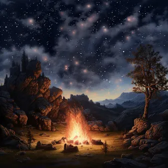 Nature's Embrace: Fire Under Starry Skies by Relaxing Music Academy