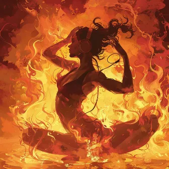 Flame Harmony: Yoga Fire Serenity by Fireplace