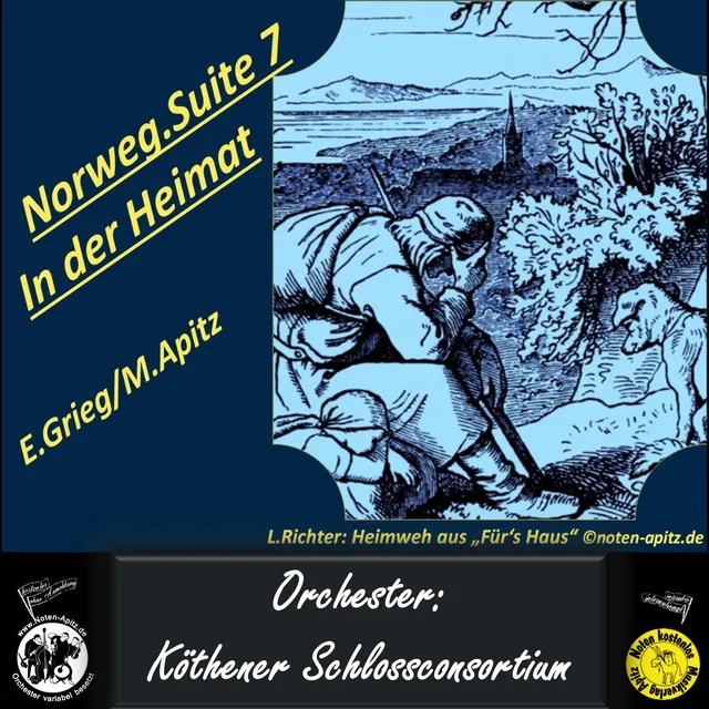 Norwegische Suite Teil 7 In der Heimat E. Grieg ( ) [Violine/Orchester]