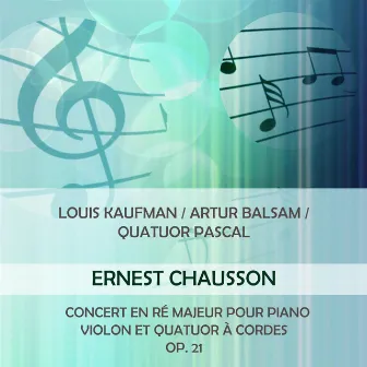 Louis Kaufman / Artur Balsam / Quatuor Pascal play: Ernest Chausson: Concert en ré majeur pour piano, violon et quatuor à cordes, Op. 21 by Unknown Artist