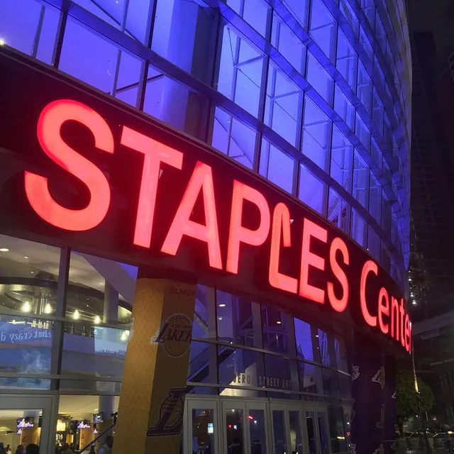 Outside Staples Center After a Lakers Win and Hot Dogs