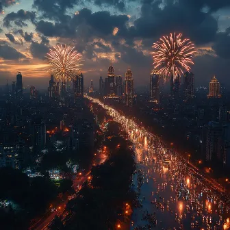 Fireworks on Marine Drive Mumbai by Indian Champions