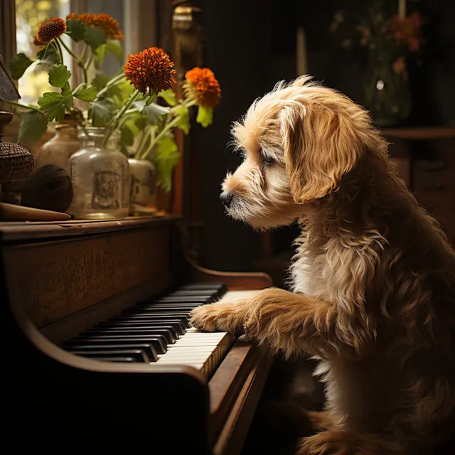 Ecos Armónicos De La Alegría Del Balanceo: Armonía Del Perro Del Piano