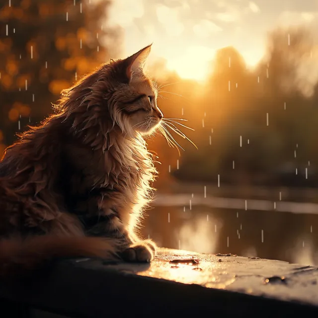 Armonía Felina Con La Lluvia: Lluvia Tranquila