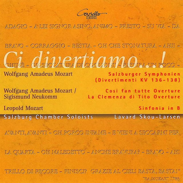 Divertimento in D Major, K. 136 "Salzburger Sinfonie No. 1": I. Allegro