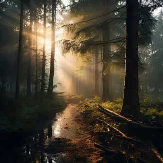 Fantasías Del Suelo Del Bosque: El Piano Pinta La Sinfonía De La Tierra En Teclas Vibrantes by Piano y lluvia