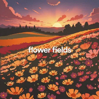 flower fields by golden dust