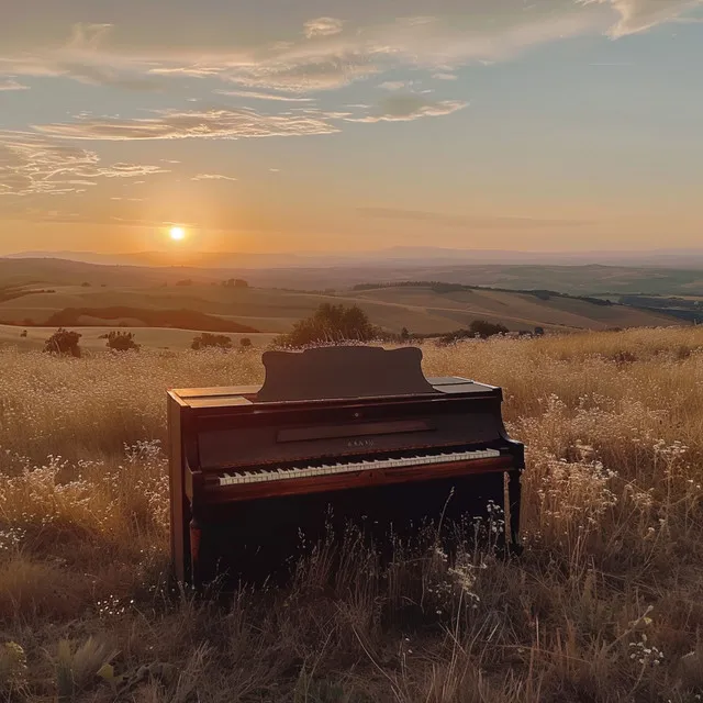 Armonía De Medianoche De La Aurora En El Piano