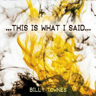 This Is What I Said by Billy Townes