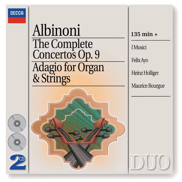 Concerto a 5 in D Minor, Op. 9, No. 2 for Oboe, Strings and Continuo: 2. Adagio