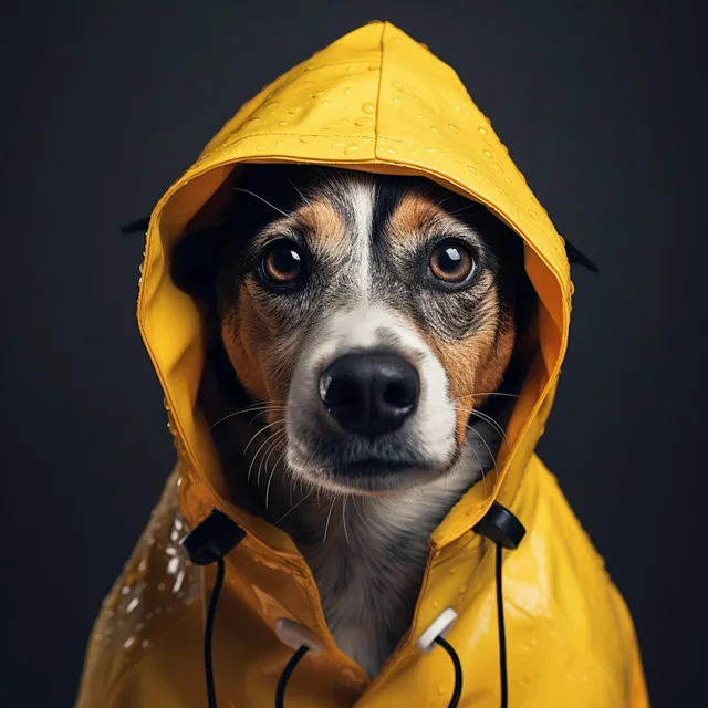 Momentos Serenos De Las Mascotas En La Lluvia