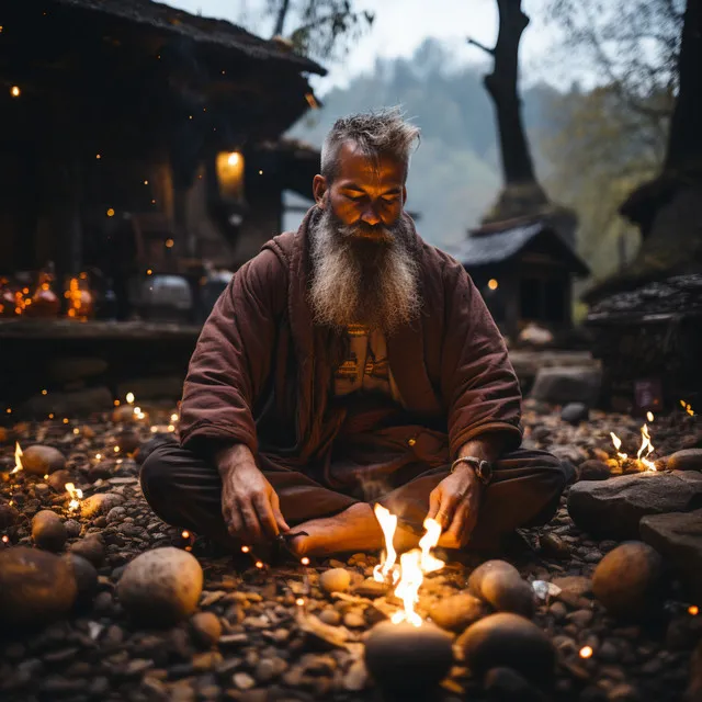 Meditando Con Llamas Suaves: Cadencia De Serenidad