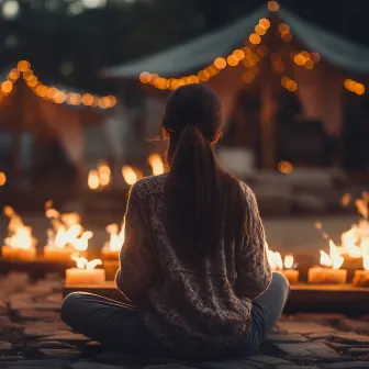 Resplandor Del Fuego: Baño Binaural De Luz De Fuego Que Te Baña En El Abrazo De La Naturaleza by Ecos Débiles