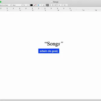 Songs by Edwin de Goeij