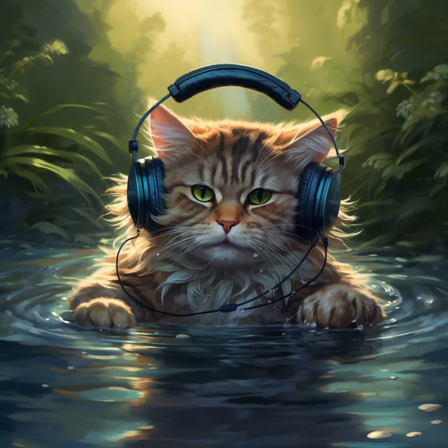 Gentle Stream Purr: Cats Soothing Tones