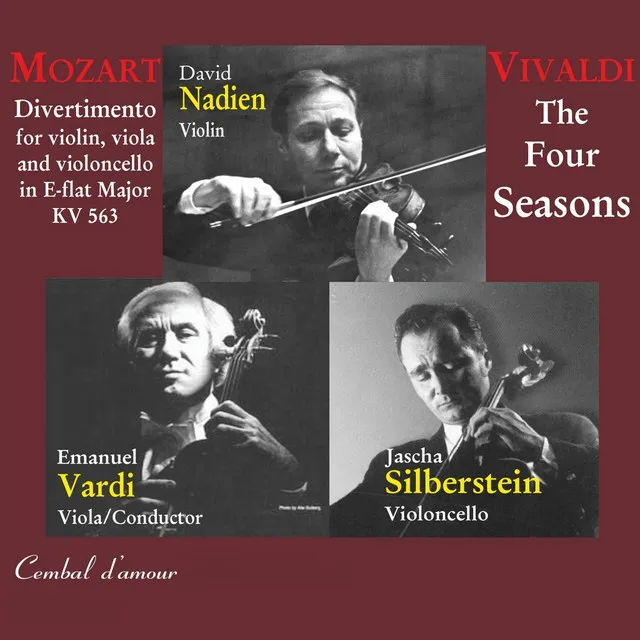 Divertimento for Violin, Viola, and Cello, in E-Flat Major, K. 563: Andante - Live Recording, 1960