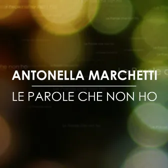 Le parole che non ho by Antonella Marchetti