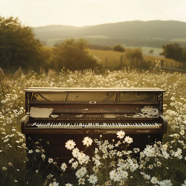 Júbilo Del Piano En El Eco Del Atardecer