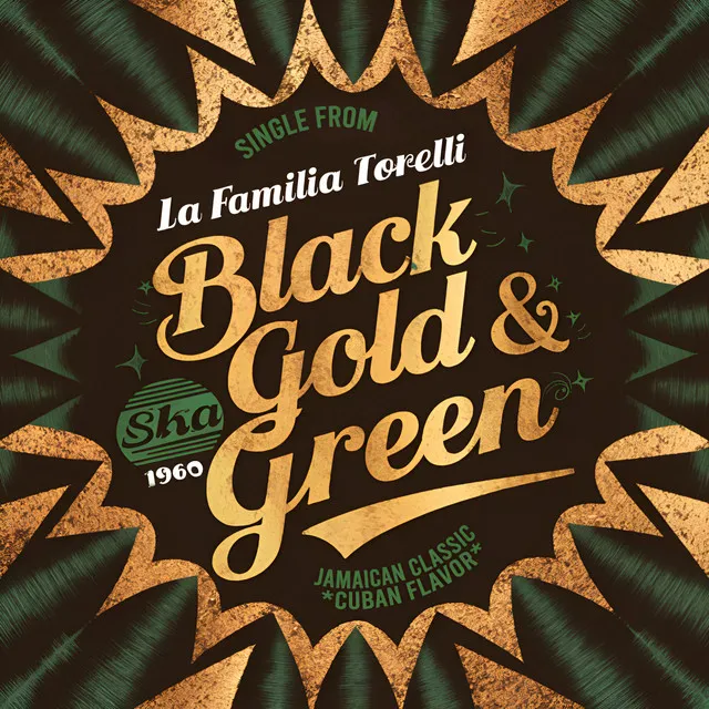 Black, gold & green