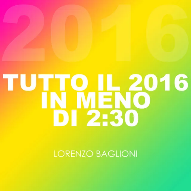 Tutto il 2016 in meno di 2: 30