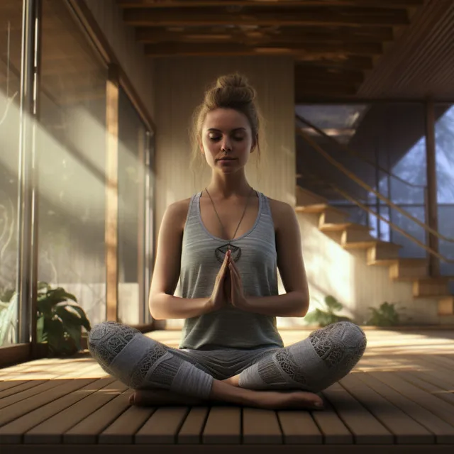 Breath's Serene Flow in Yoga's Tune