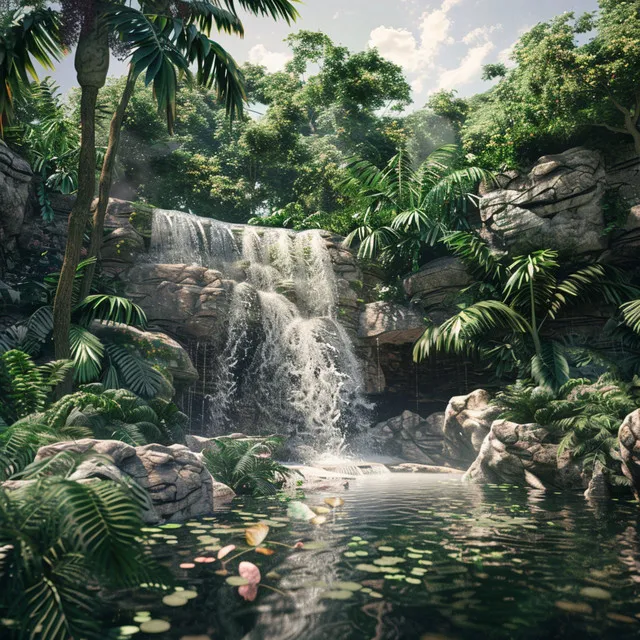 Cats’ Waterfall Paradise: Calm and Comforting Sounds