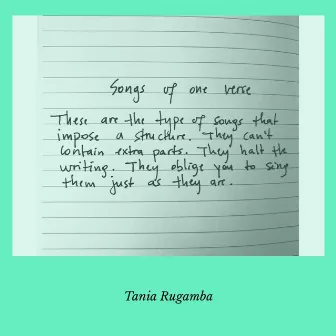 Songs of One Verse by Tania Rugamba