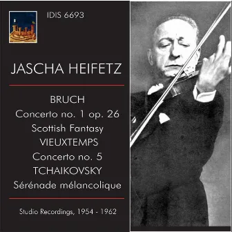 Jascha Heifetz Plays Bruch, Vieuxtemps & Tchaikovsky by The New Symphony Orchestra Of London