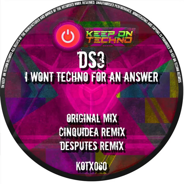 I Wont Techno For An Answer - Cinquedea Remix