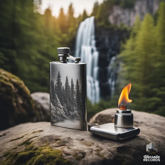 A Hip Flask And A Lighter