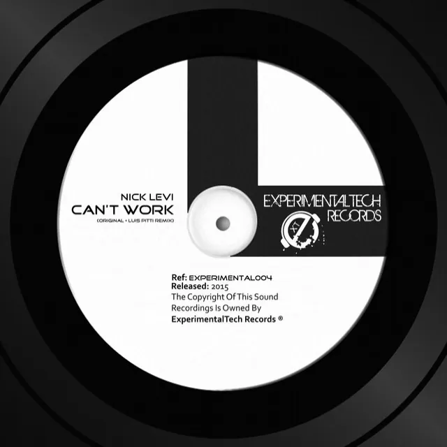 Can't Work - Luis Pitti Remix