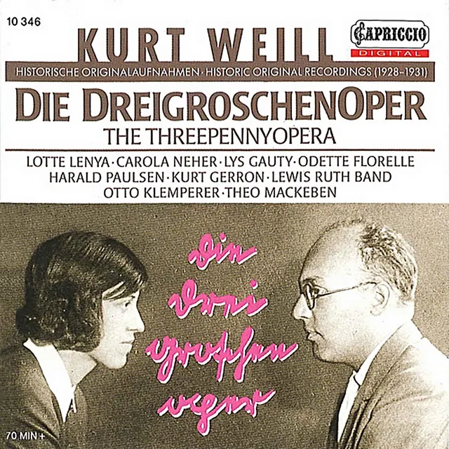 Die Dreigroschenoper (the Threepenny Opera): Prelude. Moritat von Mackie Messer. Und der Haifisch, der hat Zähne [Ballad Singer]