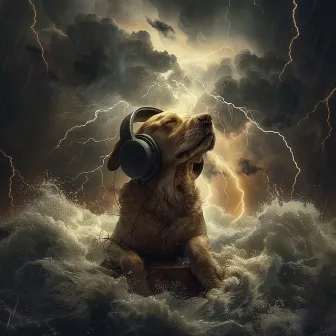 Dogs in Thunder: Calming Melodies by White Noise Rain Sounds